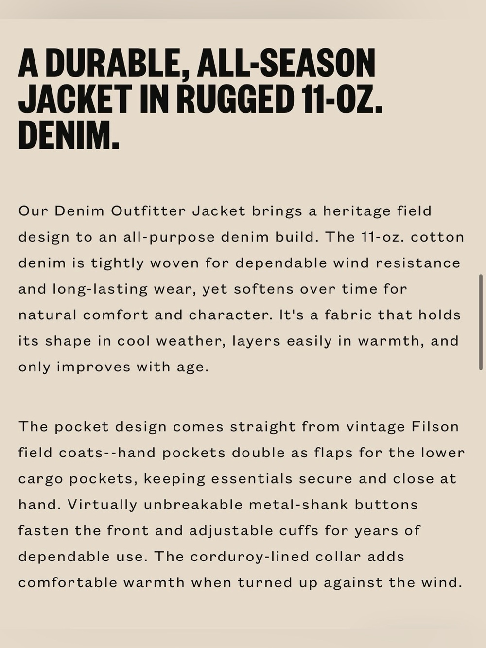 Filson 11-Oz Denim Outfitter In Light Indigo Jacket - Picture 10 of 10